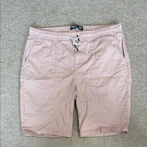 Free Planet Men’s Light Pink Athletic Drawstring Shorts